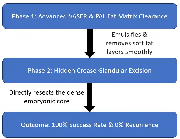 Before and after multi-action technique by Dr. Amrika Seshadri