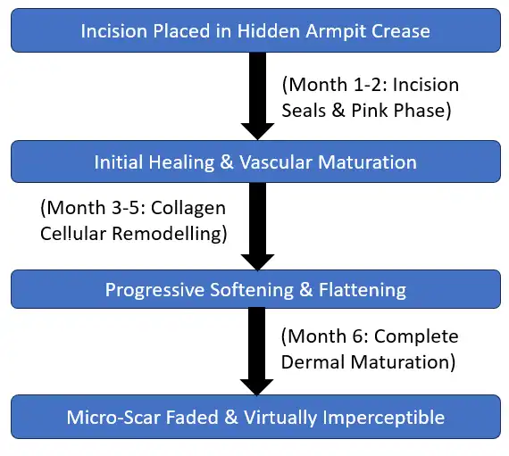 Before and after scar healing timeline by Dr. Amrika Seshadri